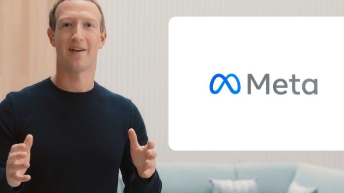 Mark Zuckerberg announcing the rebranding of Facebook to Meta