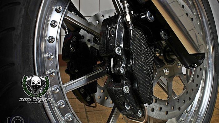 A view of the Harley-Davidson Carbon Eagle created by Rod Squad