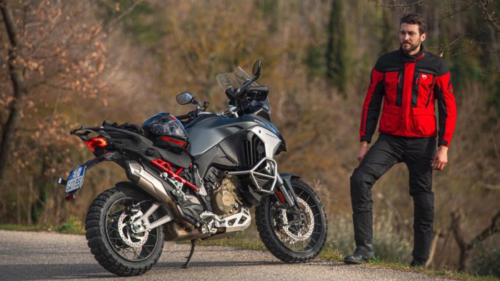 A view of the new 2022 Ducati Apparel line, which features gear designed for Racing, Sporty riding, Touring and Urban Commutes (including a 'lifestyle range')