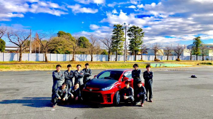 A view fo the "Yyaris Jr", a custom mini car modded out with a Kawasaki Ninja ZX-14 engine, courtesy of SAIJIDAI Automotive Shop and Saitama Automotive College