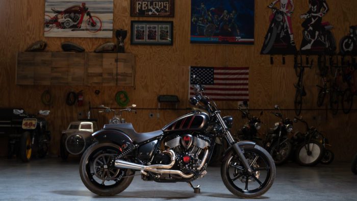 Media connected to the custom indian chief build from indian motorcycles, created by FMX legend Carey Hart