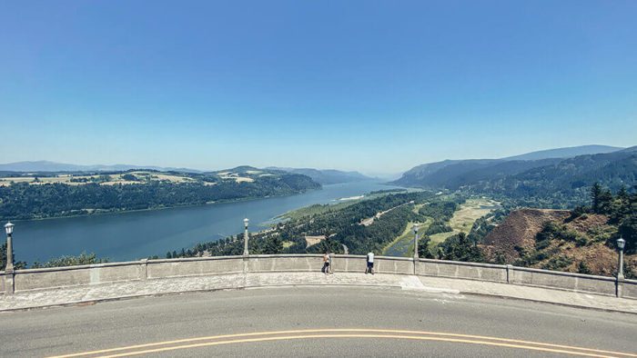 A view of the scenery and people on BMW Motorrad's "The Great Getaway" - an 8-day tour of motorcycle riding where everything is taken care of.