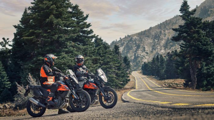 A view of the new 2022 KTM 390 Adventure