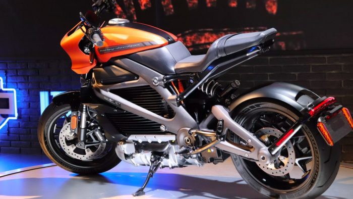 A view of a Harley Davidson LiveWire One