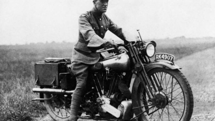 TE Lawrence and his Brough Superior in the 1930s