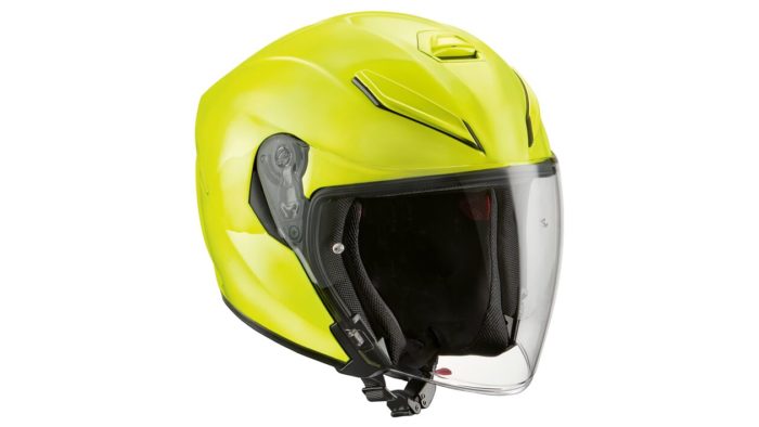 A view of the BMW Sao Paulo Jet Helmet, currently available in BMW's 2022 collection