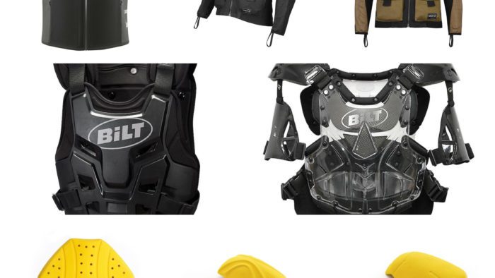Collage of protective motorcycle riding gear on sale at Revzilla