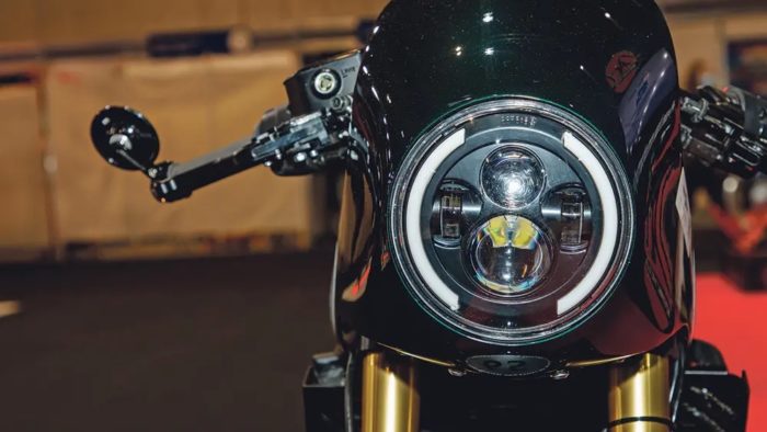 A view of the DOT Reed Racer and the DOT Demon - two Kawasaki-powered 650 twins available from the British brand