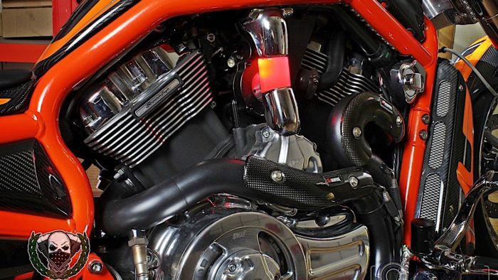 A view of the Harley-Davidson Carbon Eagle created by Rod Squad