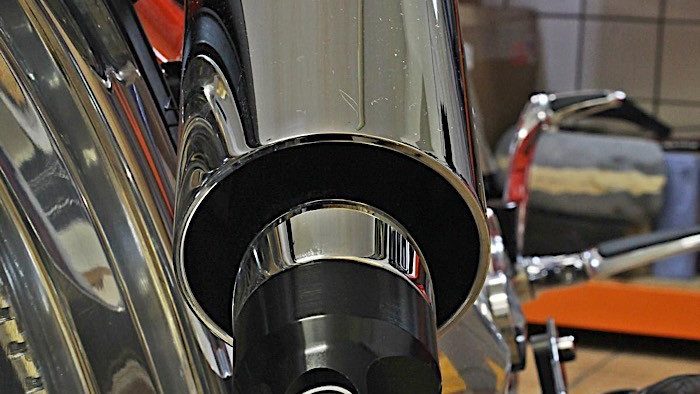 A view of the Harley-Davidson Carbon Eagle created by Rod Squad