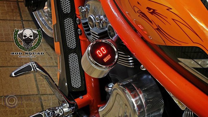 A view of the Harley-Davidson Carbon Eagle created by Rod Squad