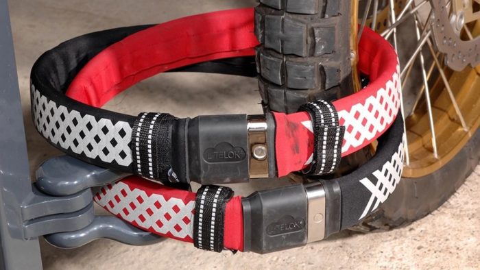A view of the new LiteLok Core Moto motorcycle security lock
