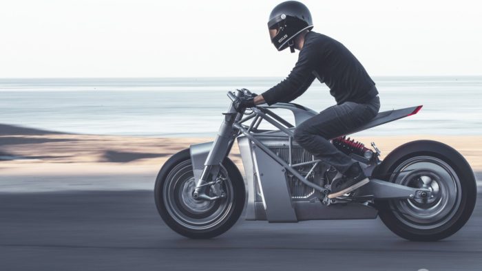 A view of the XP Zero from Untitled Motorcycles, featuring a new Patented Coil Driver technology