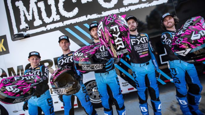A view of the Muc-Off FXR ClubMX getting ready for the 2022 AMA SuperCross Team