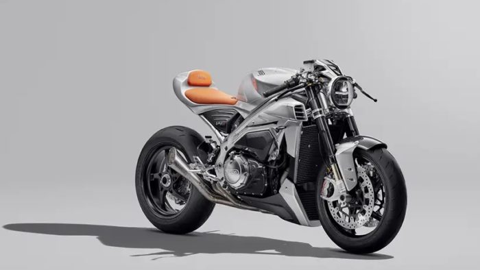 A view of the new Norton V4CR, based off of the ingredients in the V4SV Supersport boasting 185BHP