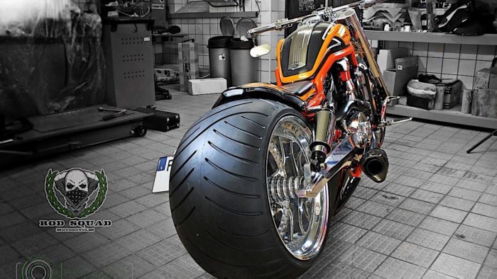 A view of the Harley-Davidson Carbon Eagle created by Rod Squad