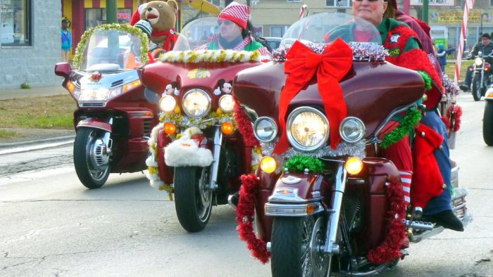 A view of the Toys For Tots Motorcycle Parade, also known as the World's largest motorcycle parade - and everything goes to charity.