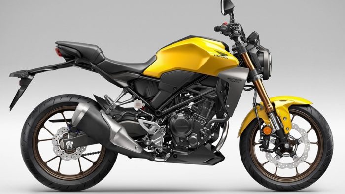 A view of the 2022 Honda CB300R