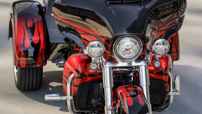 A view of the new bikes available from Harley-Davidson, including new CVO models