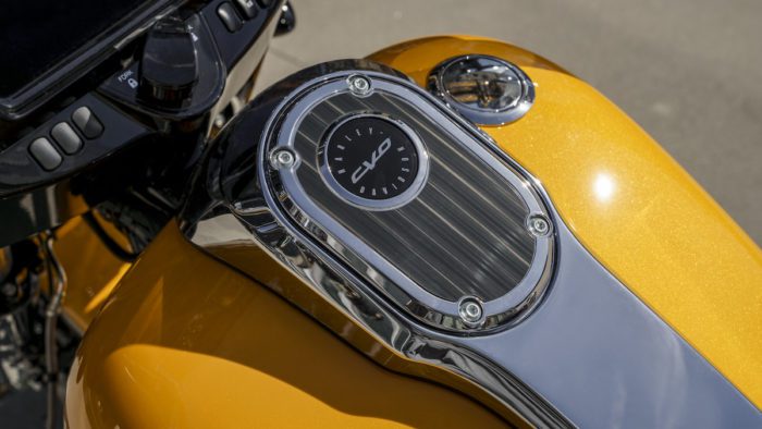 A view of the new bikes available from Harley-Davidson, including new CVO models