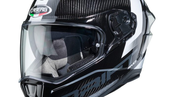 A view of the new Caberg Drift Evo Carbon Sonic (available also in fibreglass), which has joined this year's lineup from the Italian manufacturer Caberg