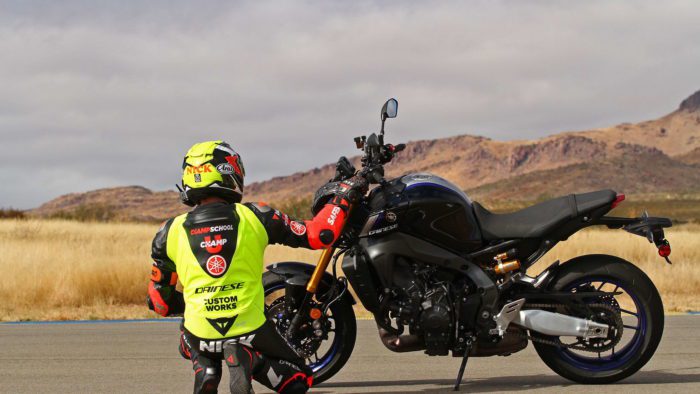 An image of a rider wearing Dainese gear