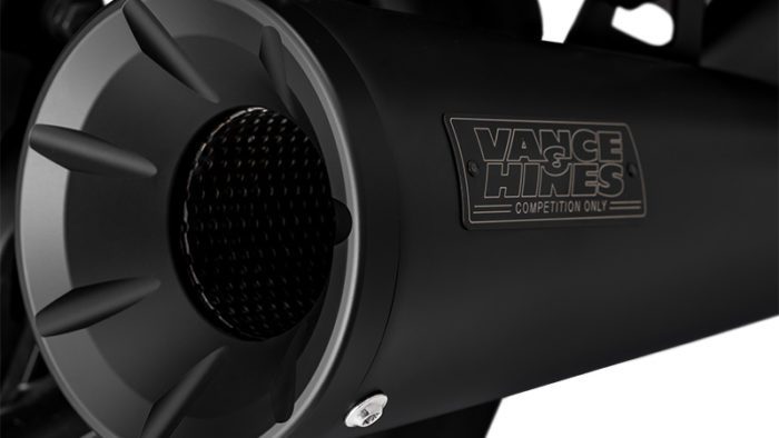 A view of a vance & Hines exhaust
