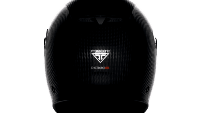 A view of the new Forcite MK1 smart motorcycle helmet
