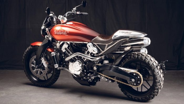 A view of the Lawrence Nefud - a new neo-classical scrambler from Brough Superior