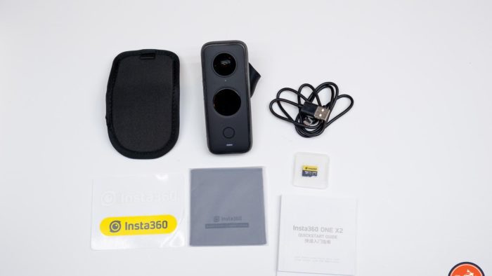 Contents of packaging for Insta360 One X2 Camera