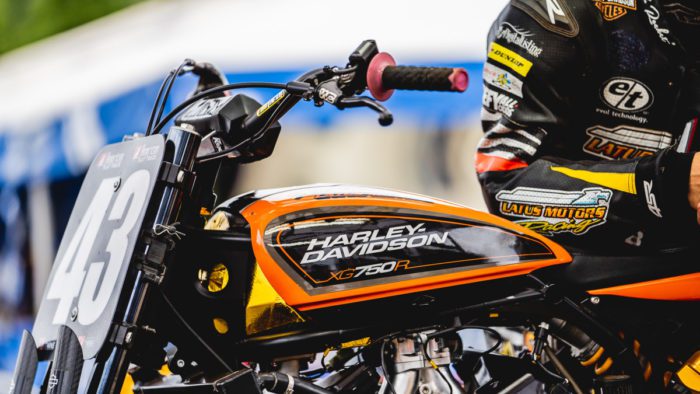 A view of a racer courtesy of Harley-Davidson