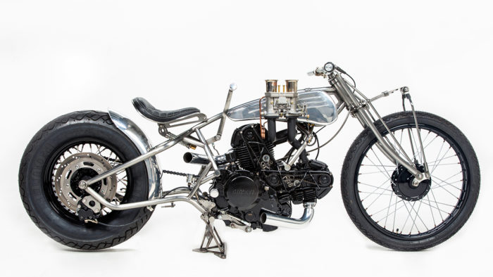 A view of the new custom bobber from the shop of Machine1867