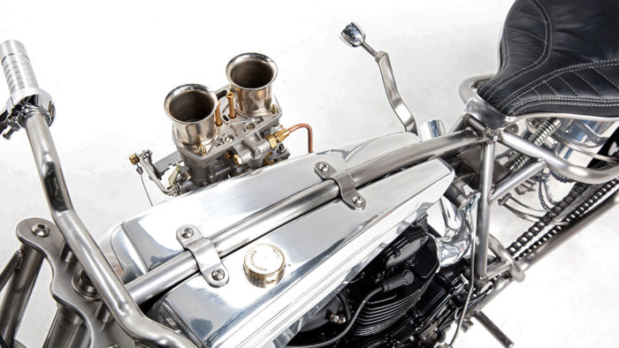 A view of the new custom bobber from the shop of Machine1867