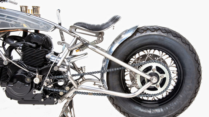 A view of the new custom bobber from the shop of Machine1867