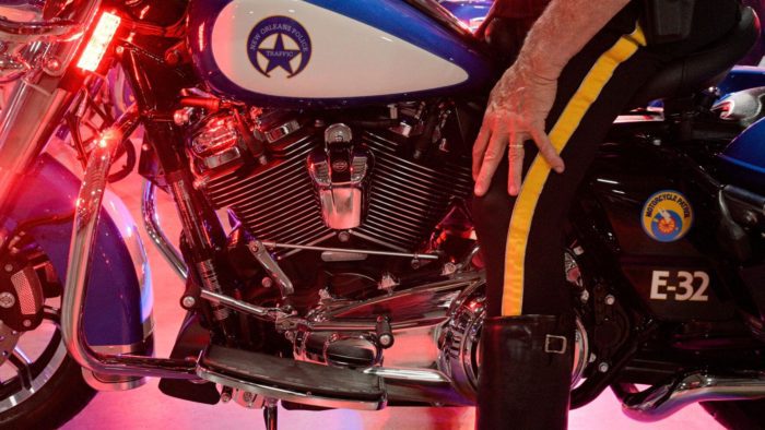 A view of the new Harley-Davidson motorcycles that the NOPD Special Operations Division was given with blessing from their Mayor and the city council