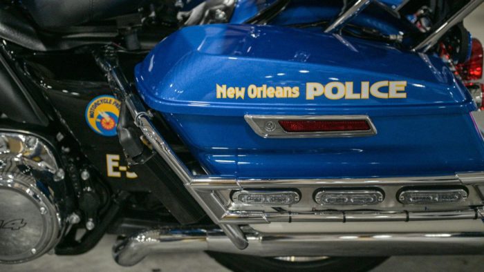 A view of the new Harley-Davidson motorcycles that the NOPD Special Operations Division was given with blessing from their Mayor and the city council