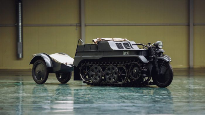 The NSU Kettenkrad HK 101 tank motorcycle