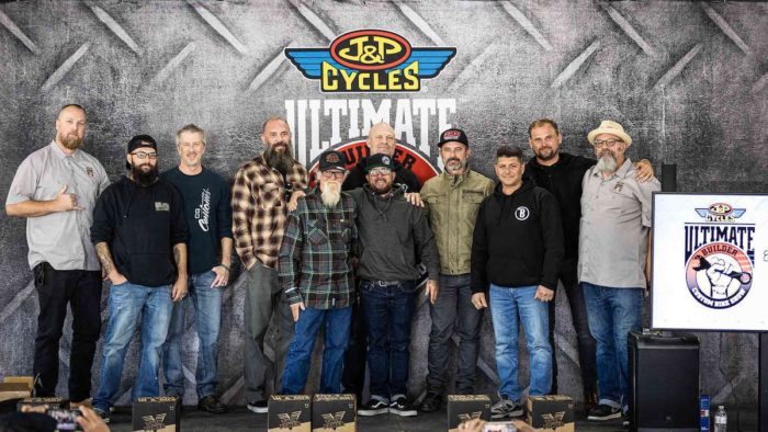 All the winners and the runners-up from the final round of the UBCBS competition. Prizes were supplied courtesy of Arlen Ness, Avon Grips, Bell Helmets, BDL, Biker Net, Black Flys, Cycle Visions, Dunlop, Fat Baggers, LePera Seats, and Twin Power.