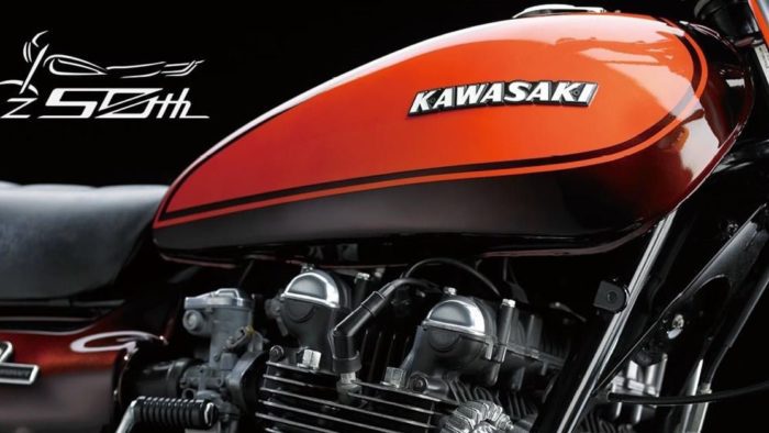 A view of the new 50th anniversary Kawasaki Z-line (Z650 and Z900)