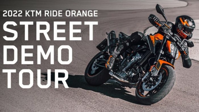 A view of the KTM street demo advert