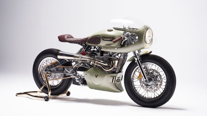 A view of Jade - Tamara's 100th motorcycle, offered on auction at no reserve