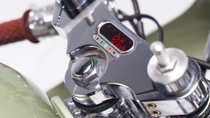 A view of Jade - Tamara's 100th motorcycle, offered on auction at no reserve