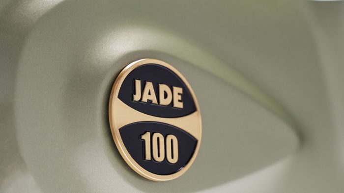 A view of Jade - Tamara's 100th motorcycle, offered on auction at no reserve