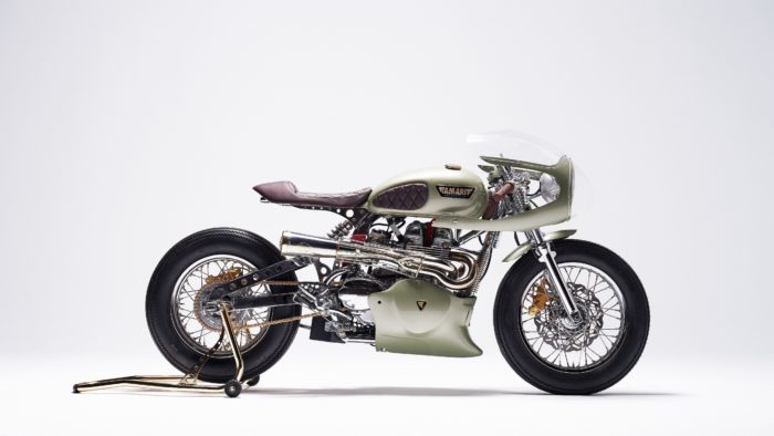 A view of Jade - Tamara's 100th motorcycle, offered on auction at no reserve