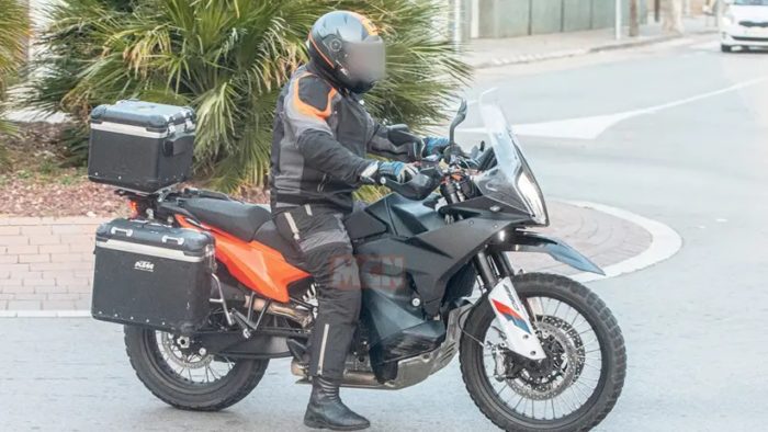 A view of the 2023 KTM 890 Adventure range, which was being tested out in Austria, where photographers noticed a new model being tried out to join the lineup next year