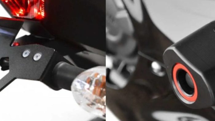 A view of the Frame sliders and tail tidy available from France-based Top Block Racing