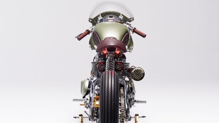 A view of Jade - Tamara's 100th motorcycle, offered on auction at no reserve