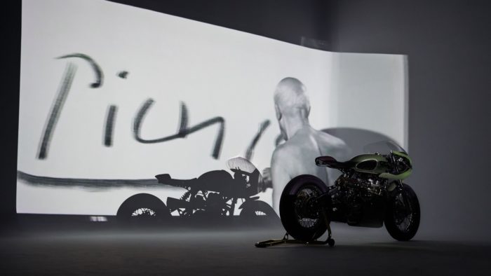 A view of Jade - Tamara's 100th motorcycle, offered on auction at no reserve