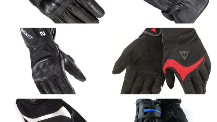 Collage of ADV and touring gloves