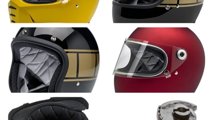 Deal of the week collage of Biltwell helmets up to 40 percent off